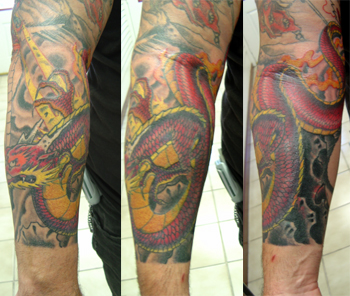 Looking for unique Traditional tattoos Tattoos?  Red Dragon Sleeve
