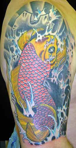 Looking for unique Asian tattoos Tattoos?  1/2 sleeve koi fish