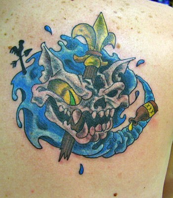 Looking for unique Water tattoos Tattoos?  cat skull new orleans memorial