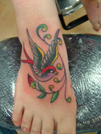 Looking for unique Old School tattoos Tattoos?  bird on foot