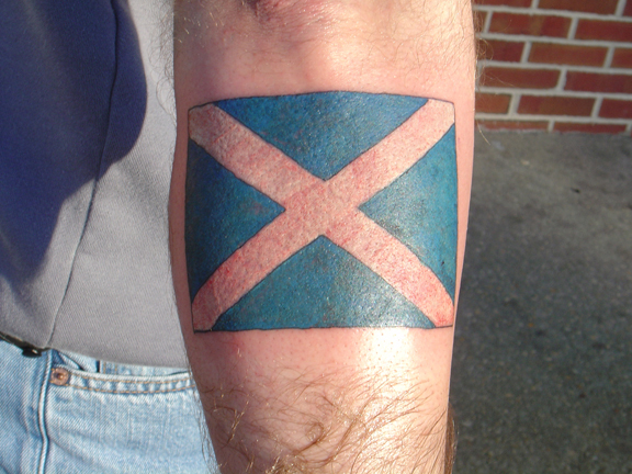 Looking for unique Joe Smith Tattoos?  scottish flag one of two