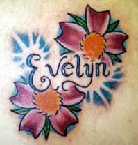 Tattoo Galleries: Flowers with name Tattoo Design
