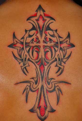 Tattoo Galleries: tribal cross Tattoo Design