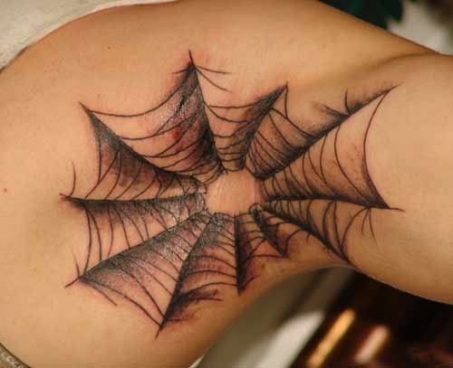 Tattoo Galleries: spider web Tattoo Design