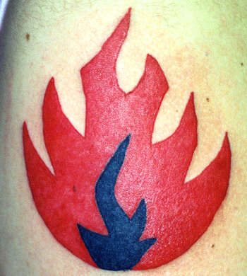 Tattoo Galleries: Skater flame Tattoo Design