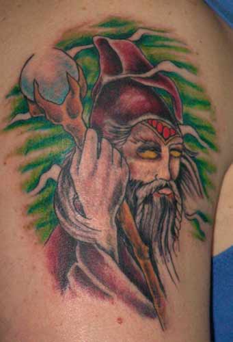 Tattoo Galleries: the wizard Tattoo Design