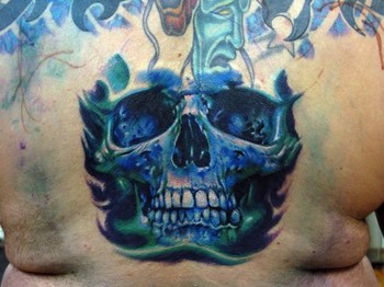 Christian Perez - blue skull 