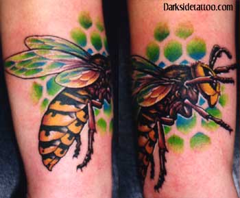 Tattoo Galleries: yellowjacket bee Tattoo Design