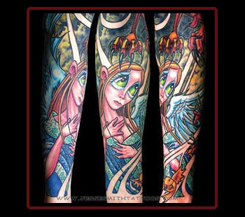 Jesse Smith - Angel Half Sleeve