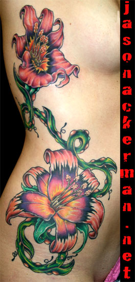 Jason Ackerman - flower tattoo