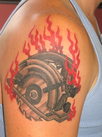 Pete Ballesty - Circular Saw Tattoo