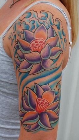 Mike Pace - Lotus and Water Half Sleeve