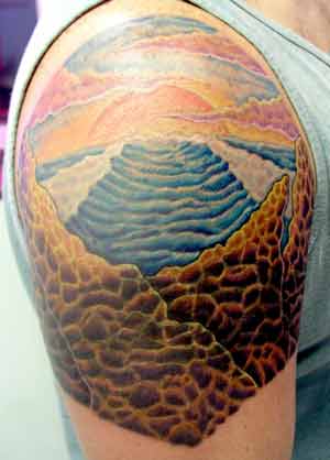 Tattoo Galleries: setting sun Tattoo Design