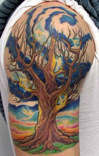 Tattoo Galleries: tree fairies Tattoo Design