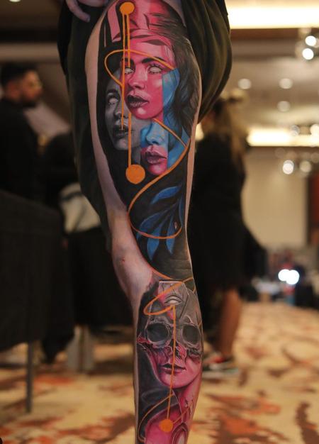 Fantasy Warrior - Surrealist leg sleeve