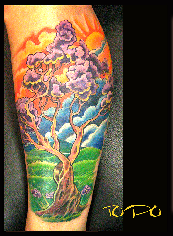 Tree Leg Tattoo