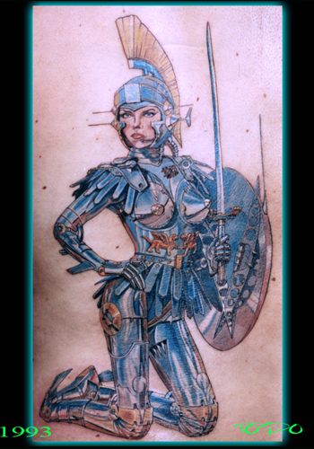 tattoo robot. Chrome Sorayama robot tattoo