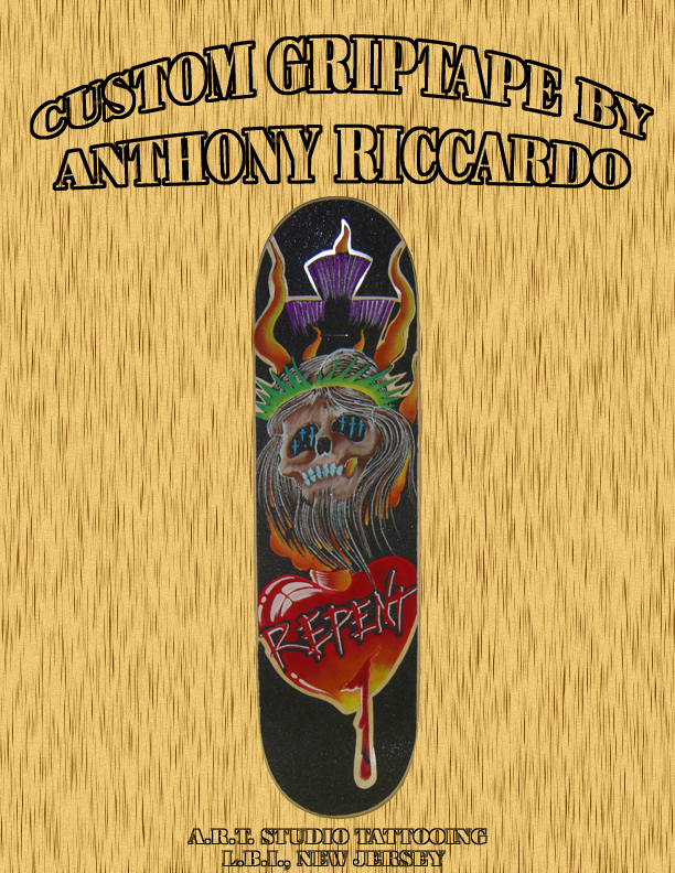 Looking for unique Skate-Boards Art Galleries?  ANTHONY RICCARDO CUSTOM GRIPS FOR SALE