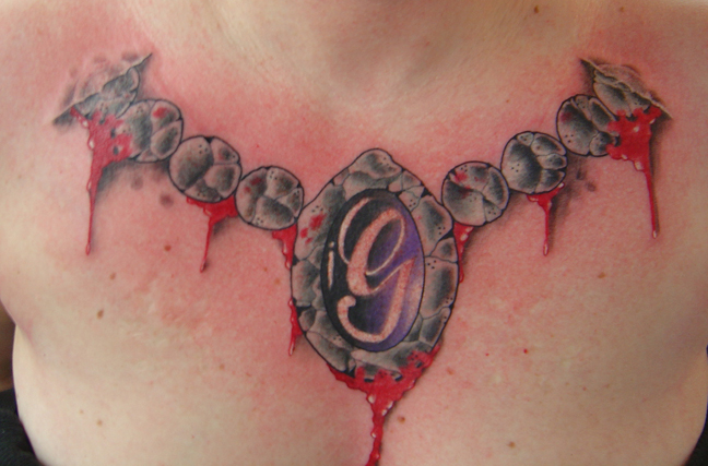 Looking for unique Color tattoos Tattoos?  stone love necklace