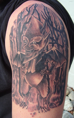 Looking for unique Blackwork tattoos Tattoos Jersey devil tattoo