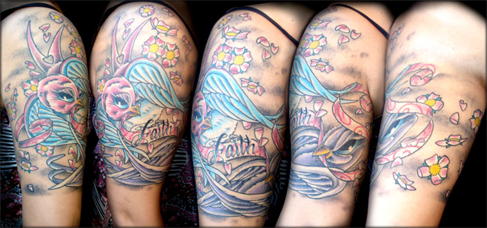 Looking for unique Color tattoos Tattoos?  Swallows of Faith