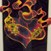 tattoo galleries/ - firey heart with velvet backing