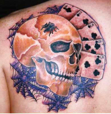 Anthony Lawton Tattoo Galleries: gamble your life away design