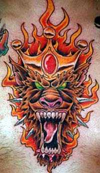 Anthony Lawton Tattoo Galleries: Demon King design