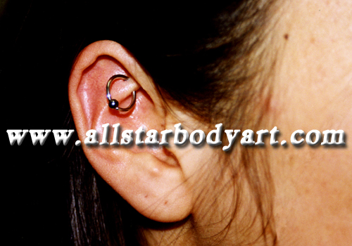 Looking for unique Body Piercing? Rook with CBR