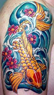 Asian Designs Tattoo Galleries: Traditional Koi design