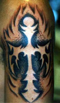 Tattoo Galleries: Tribal Cross Tattoo Design