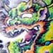 Anthony Lawton Tattoo Galleries: Green Demon Throwing Flame design