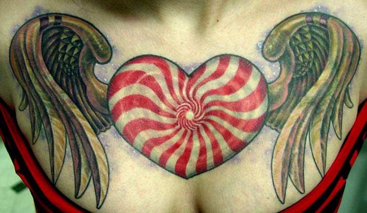 swirl tattoo designs. Candy Swirl Heart