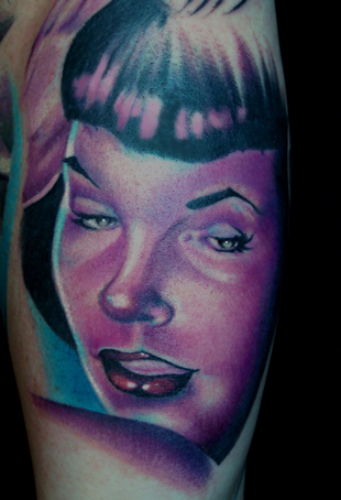 Looking for unique Tattoos Color Bettie Page click to view large image