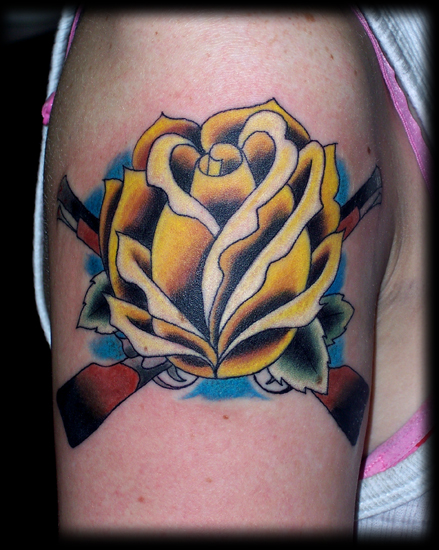 texas tattoos yellow rose pics