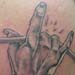 tattoo galleries/ - Hand holding drumstick tattoo