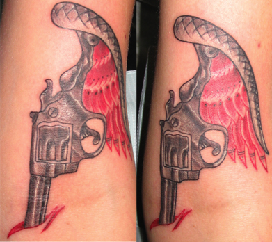 old school gun and wings tattoos tattoo old school pistol