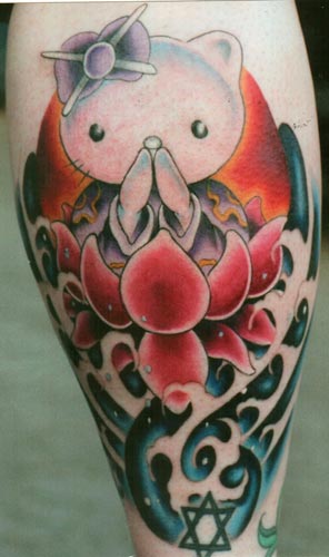 Looking for unique Japanese tattoos Tattoos Hello Kitty Lotus