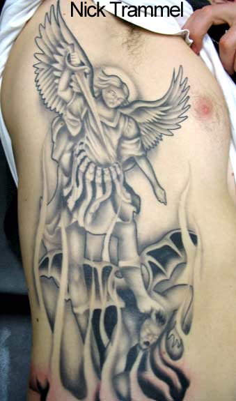 st michael tattoos. Religious Tattoos. St. Michael
