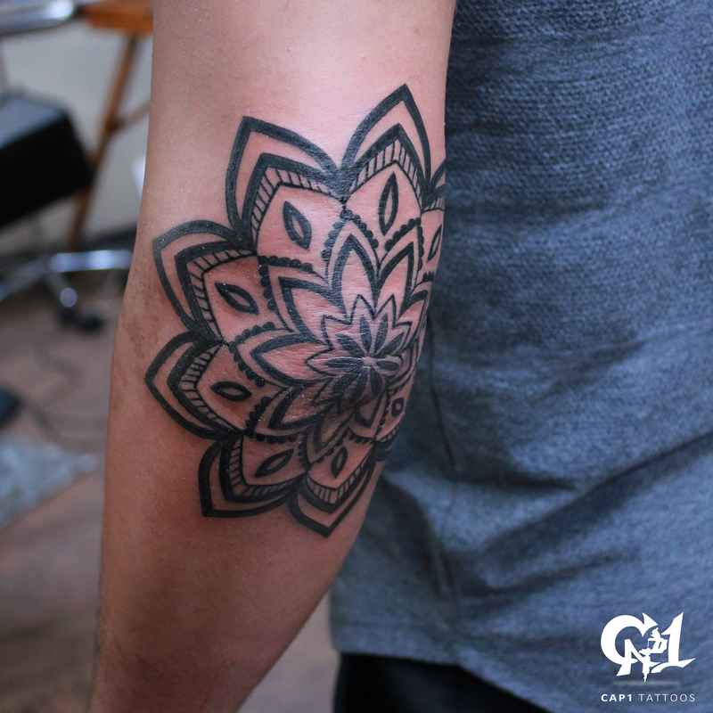 Mandala Elbow Tattoo by Capone : Tattoos