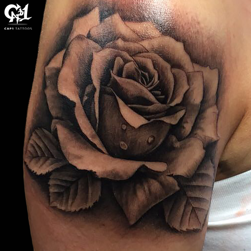 Cap1 Tattoos Tattoos Flower Rose Rose Tattoo