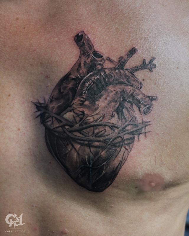 Cap1 Tattoos : Tattoos : Heart : Sacred Heart Tattoo