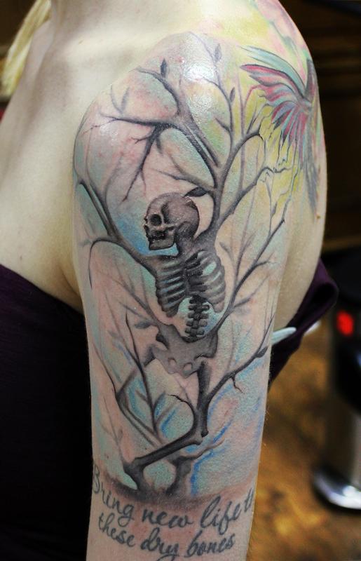 Cap1 Tattoos : Tattoos : Capone : Skull Tree Tattoo