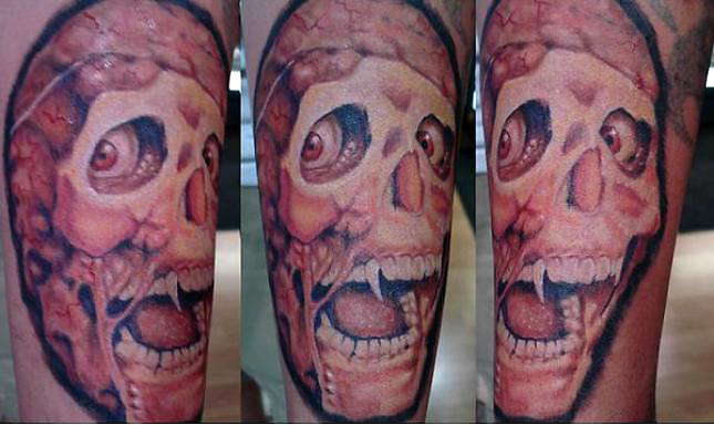 Carlos Lopez Flesh Skull with Fangs