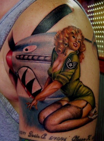 tattoos/ - Bomber pinup - 50230