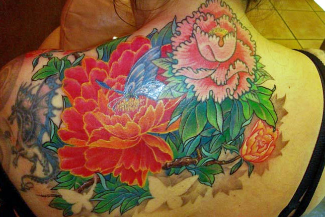 butterfly and flower tattoo. YangZhuo - Flowers Butterflies