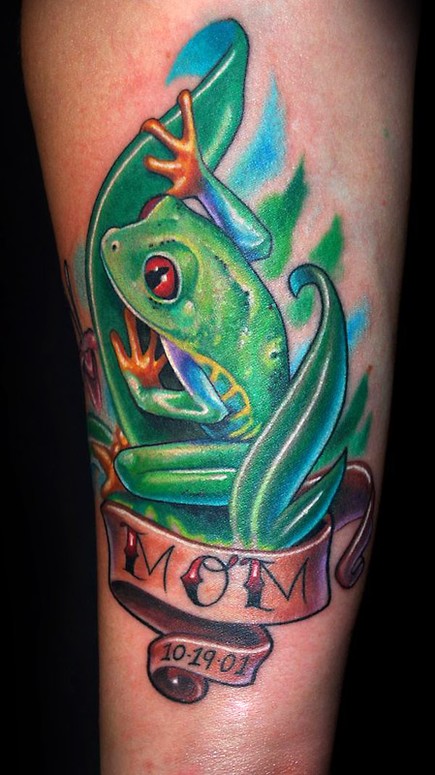tree frog tattoos. Comments: Tree frog with Mom