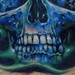 Tattoos - blue skull  - 43184