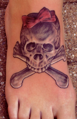 Skull Tattoo On Foot. Foot Skull). foot tattoos ft