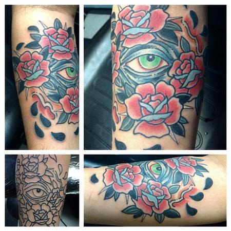 tattoos/ - eye and roses - 93976